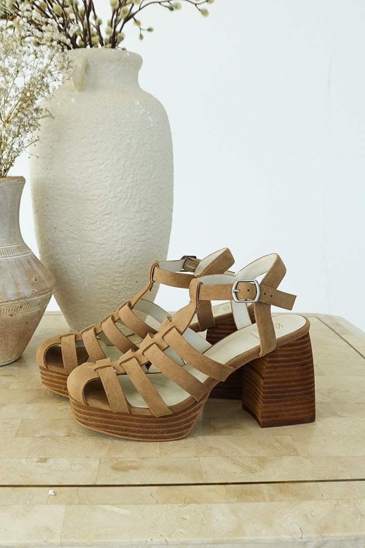 Hailee Khaki Heeled Sandal