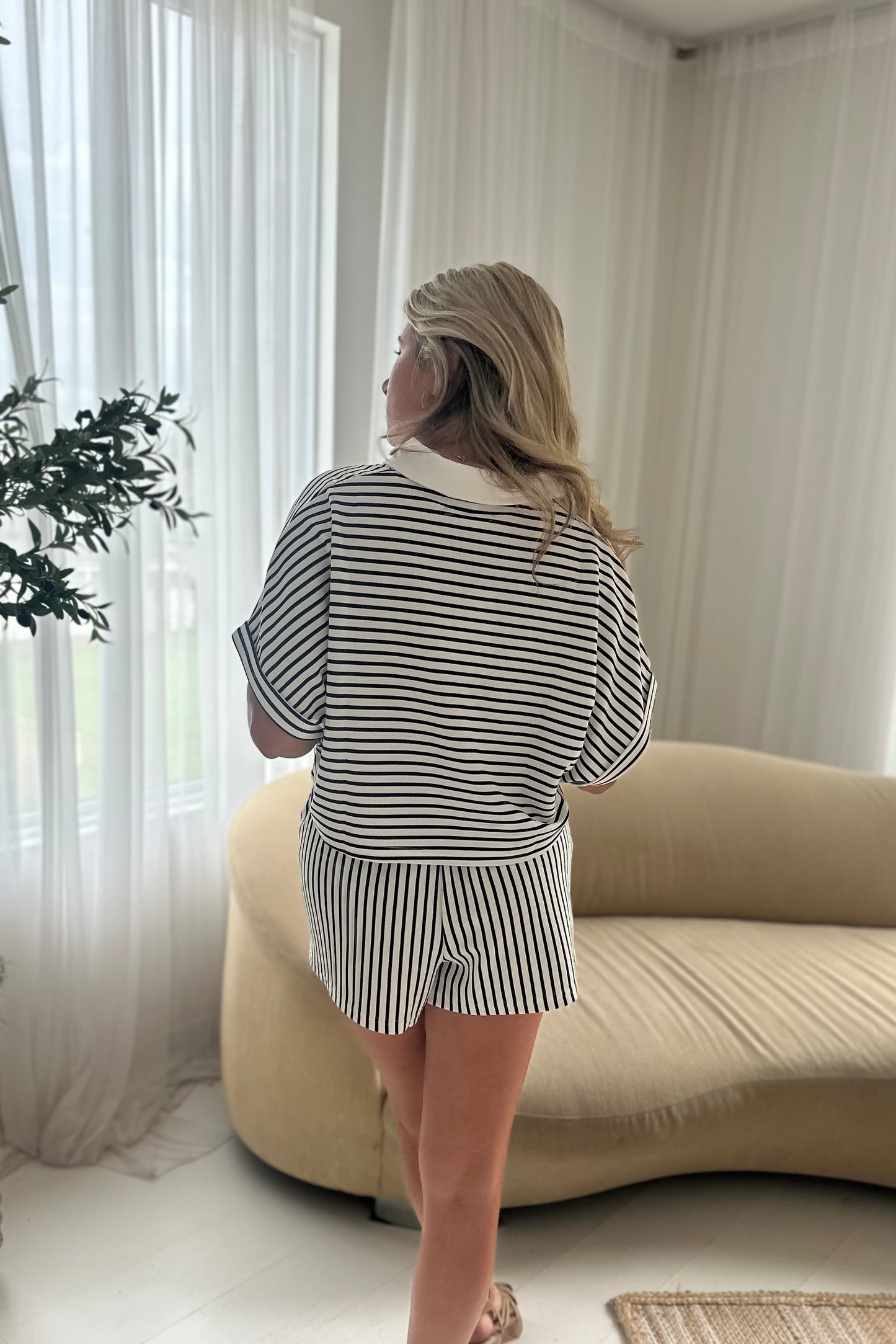 Clara Stripe Shorts Set