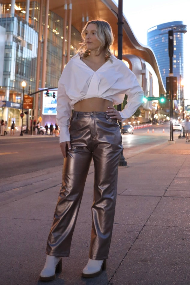 Mabel Faux Leather Pant