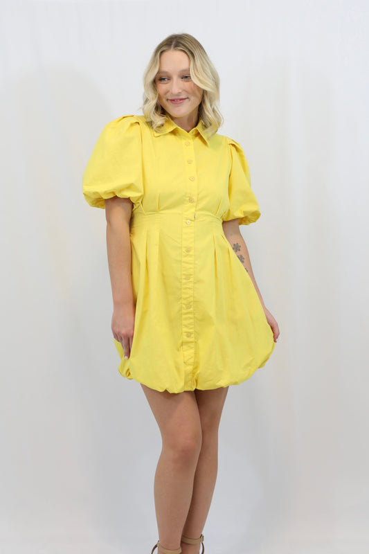 Poppy Bubble Shirt Dress