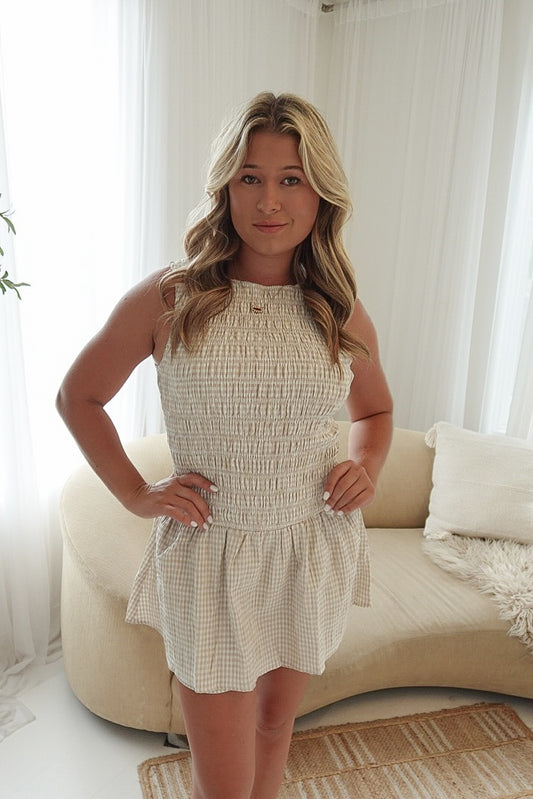 Ginny Gingham Romper