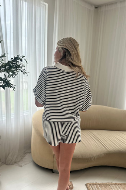 Clara Stripe Shorts Set