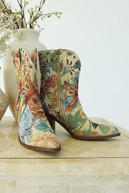 Sorrel Western Floral Bootie