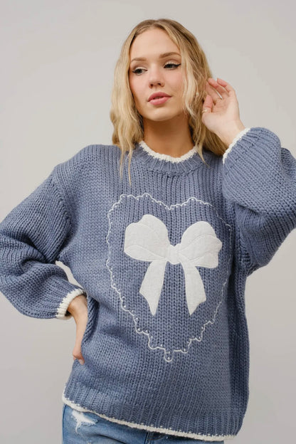 Emerson Embroidered Bow Sweater